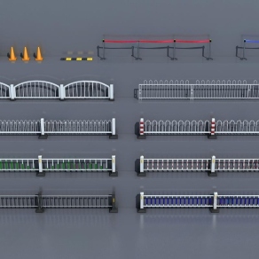 现代道路隔离带3D模型下载